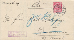 POLAND / GERMAN ANNEXATION 1903  LETTER  SENT FROM SĘPÓLNO / ZEMPELBURG / TO KAMIEŃ / KAMIN / - Briefe U. Dokumente