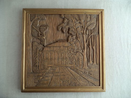 Sculpture Bois Bas- Relief Naleczow Palac Malachowskich Créateur M.Madejski Ets Cure Repos Pologne - Bois