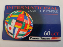FRANCE/FRANKRIJK  /60 UNITS/  CENTRAL TELECOM  / COUNTRY FLAGS/ PREPAID  USED    ** 14667** - Nachladekarten (Handy/SIM)