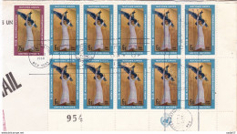 VN New York 1968 Blok Women With Bird 198/99 Used - Used Stamps