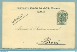 CP Commerciale Imprimerie Allard à Manage Concernant La Rage - 1905 - Manage