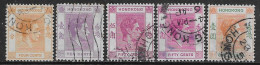 Hong Kong British Colonies 1938-1952 George VI 5val Mi N.141 II,144,153 II,153,156 US - Usados