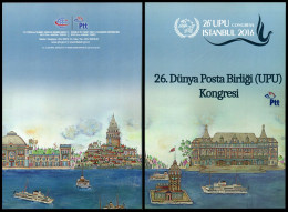 Türkiye 2016 Mi 4296-4301 MNH UPU Congress, Special Folder | Istanbul Skyline, Maiden Tower, Hagia Sophia Mosque - Nuovi