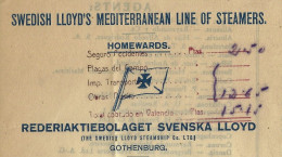 1934  NAVIGATION CONNAISSEMENT BILL OF LADING SWEDISH LLOYD’S MEDITERRANEAN LINE  GOTHENBURG  Suède > Gdynia Pologne - Other & Unclassified