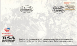 Zuid Afrika 1995, Date Stamp Card, Durban-Johannesburg Railway Centenary - Brieven En Documenten