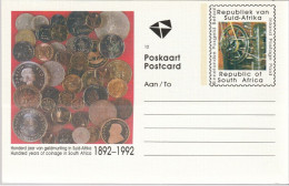Zuid Afrika 1992, Postcard, Coins - Brieven En Documenten