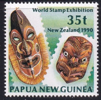 MiNr. 622 Papua-Neuguinea 1990, 24. Aug. Internationale Briefmarkenausstellung NEW ZEALAND ’90, Auc- Postfrisch/**/MNH - Papouasie-Nouvelle-Guinée