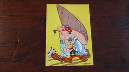 ASTERIX CARTE POSTALE  ASTERIX OBELIX IDEFIX HEROS DU JOURNAL PILOTE UDERZO - Astérix