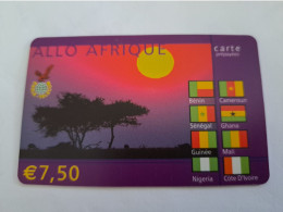 FRANCE/FRANKRIJK  / € 7,50/  ALLO AFRIQUE         / PREPAID  USED    ** 14696** - Nachladekarten (Handy/SIM)