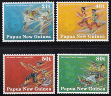 MiNr. 636 - 639 Papua-Neuguinea 1991, 26. Juni. 9. Südpazifikspiele - Postfrisch/**/MNH - Papouasie-Nouvelle-Guinée