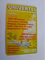 FRANCE/FRANKRIJK  / € 3,- UNIVERTEL EUROPE/ DOM TOM      / PREPAID  USED    ** 14703** - Prepaid: Mobicartes