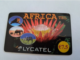 FRANCE/FRANKRIJK  / € 7,5/ LYCATEL/ LION/ELEPHANT/ZEBRA     / PREPAID  USED    ** 14705** - Nachladekarten (Handy/SIM)