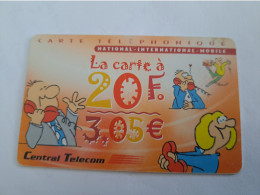 FRANCE/FRANKRIJK  / 20 FR / CENTRAL TELECOM/ PEOPLE  ON PHONE     / PREPAID  USED    ** 14706** - Prepaid: Mobicartes