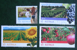 Agriculture Fruit Kuh Cow Sunflower 2012 Mi 3712 3714-3716 Y&T - Used Gebruikt Oblitere Australia Australien Australie - Used Stamps