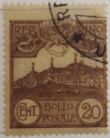 5024- SAN MARINO 1921 VEDUTE 20c - VIEWS 20c USATO - USED - Gebruikt