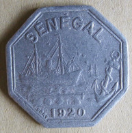 Sénégal 10 Centimes 1920 Dakar , En Aluminium, Lec# 5a - KM# Tn3 . Rare - Sénégal