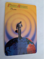 FRANCE/FRANKRIJK  / 75 UNITS/ PHONE AFRIQUE/ MAN ON EARTH GLOBE    / PREPAID  USED       ** 14719** - Nachladekarten (Handy/SIM)