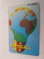 FRANCE/FRANKRIJK  / 50 FR / SOFT CALL/ LIGHTBULB WITH PLANET EARTH     / PREPAID  USED         ** 14723** - Voorafbetaalde Kaarten: Gsm