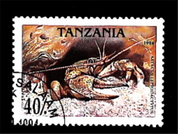 ►  TANZANIA  (Crabe Crustacé). ASTACUS  LEPTODACTYTUS  Crab   40 1994 - Crustaceans