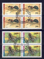 Bulgarien 1992 - Insekten, Nr. 3998 - 3999 Im 4er-Block, Gestempelt / Used - Gebruikt