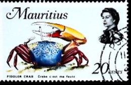 ►  MAURITIUS (Crabe Crustacé). FIDDLER    Crab    20 CENTS - Crustaceans