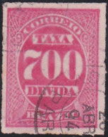 BRAZIL # X8- 700$R  -  CIFRA ABN  ROUGE CARMIN PERCé EN LIGNES OBLITéRé   - 1890 - USED - Gebraucht