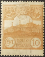 5033- SAN MARINO 1921 VEDUTE 10c - VIEWS 10c MH - Usati