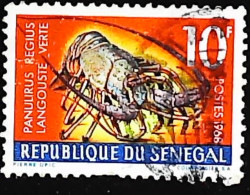 ►  SENEGAL  (Langoute Crustacé)   Lobster    10 Francs 1968 - Crustaceans