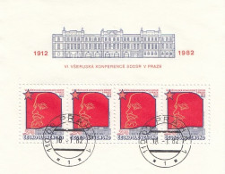 CZECHOSLOVAKIA Block 46,used,falc Hinged - Lénine