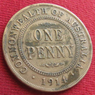 Australia 1 One Penny 1914 KM# 23  Lt 455 *VT  Australie Australien - Andere & Zonder Classificatie