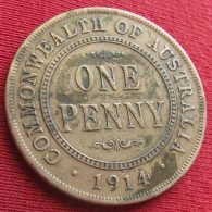 Australia 1 One Penny 1914 KM# 23  Lt 455 *VT  Australie Australien - Otros & Sin Clasificación