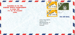 Aruba Air Mail Cover Sent To Denmark 16-6-1987 - Curaçao, Nederlandse Antillen, Aruba