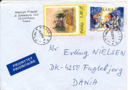 Poland Cover Sent To Denmark Police 26-1-2004 Topic Stamps - Cartas & Documentos