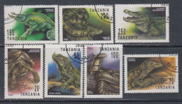 Tanzanie N° 1414 / 20 O  Faune : Reptiles, La Série Des 7 Valeurs Oblitérations Légères, TB - Tanzanie (1964-...)