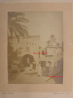 Photo 1880's Vieux Souk Algérie France Tirage Albuminé Albumen Print Vintage Photographe Jean Geiser Alger - Ancianas (antes De 1900)