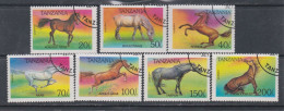 Tanzanie N° 1435 / 41 O  Faune : Chevaux, La Série Des 7 Valeurs Oblitérations Légères, TB - Tanzanie (1964-...)