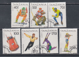 Tanzanie N° 1492 / 98 O  Jeux Olympiques De Lillehammer, La Série Des 7 Valeurs Oblitérations Légères, TB - Tanzanie (1964-...)