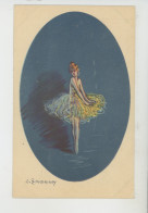 Illustrateur ZANDRINO - Jolie Carte Fantaisie Jeune Danseuse Ballerine - Zandrino