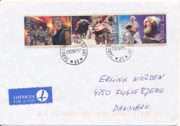 Poland Cover Sent To Denmark 3-9-2001 Topic Stamps - Lettres & Documents