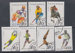 Tanzanie N° 1513 / 19 O  Sports Disciplines, La Série Des 7 Valeurs Oblitérations Légères, TB - Tanzanie (1964-...)