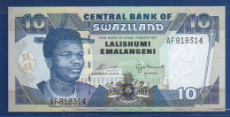 SWAZILAND - P.24a – 10 Emalangeni ND (1995) UNC, S/n AF818314 - Swaziland