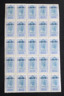 HAUTE-VOLTA - 1920 - N°YT. 8 - Targui 25c Bleu - Bloc De 25 - Neuf Luxe ** / MNH / Postfrisch - Ongebruikt