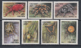 Tanzanie N° 1585 / 91 XX  Faune : Arachnides, La Série Des 7 Valeurs Sans Charnière, TB - Tanzanie (1964-...)