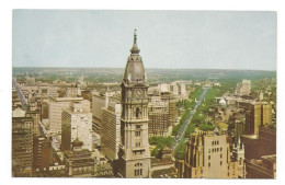 PA Philadelphia City Hall Tower View West Parkway Vntg Mike Roberts Postcard - Philadelphia