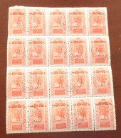 HAUTE-VOLTA - 1922 - N°YT. 32 - Targui 60c - Bloc De 20 - Oblitéré / Used - Used Stamps