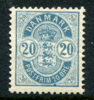 DENMARK 1895  Arms Definitive 20 Øre Perforated 12½ MNH / **.  Michel 36Y B - Unused Stamps