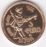 21. Côte-d’Or.  Dijon 3 Euro 1996 Philippe Le Bon 1396 – 1467 , En Cuivre  - Euro Van De Steden