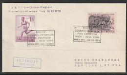 1959, PANAM, Düsenclipperflug, Wien-New York - Erst- U. Sonderflugbriefe