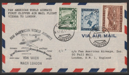 1946, PANAM, Erstflug, Wien-London - Erst- U. Sonderflugbriefe