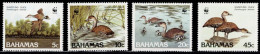 Bahamas 1988, Global Conservation, Birds: The Life Of The Cuban Whistling Duck (Dendrocygna Arborea), MiNr. 672-675  - Gänsevögel